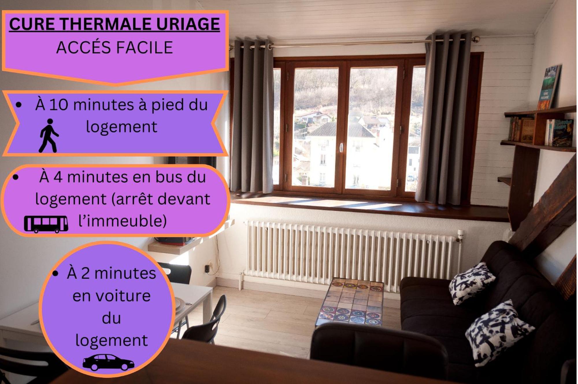 Le T2 Douillet D'Uriage - Residence Le Louvre - Cure Thermale Uriage- Proche Chamrousse - Jusqu'A 3 Personnes - Region Agreable En Toute Saison Vaulnaveys-le-Haut المظهر الخارجي الصورة